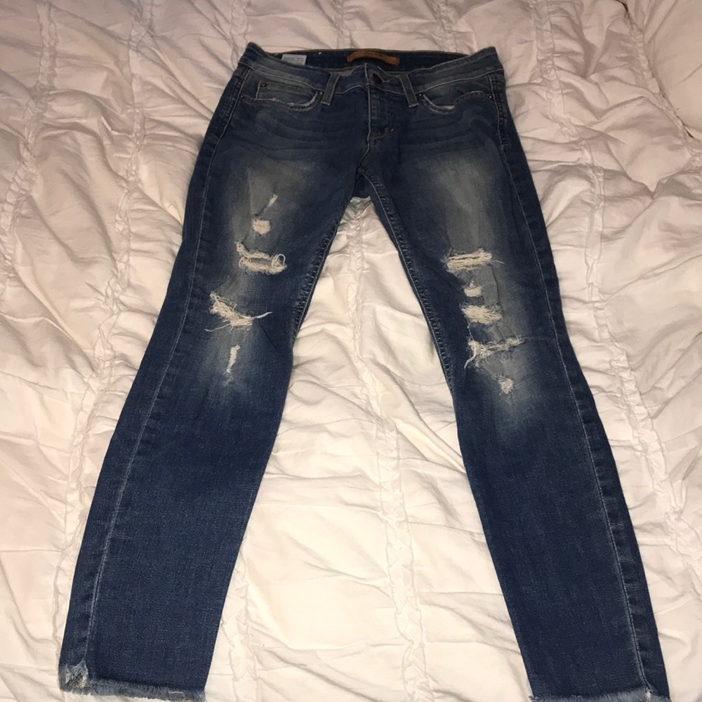Light wash ripped joes jeans